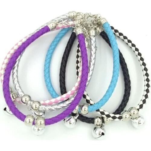 1.0cm Leather Dog Collars Pet Collars With Bells Charm Necklace Collar For Little Dogs Cat Collars Pet Supplies Hot Sale