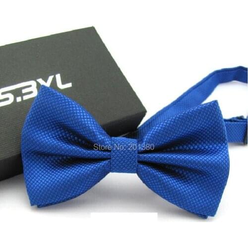 2019 Fashion Solid Polyester Bow Tie bowtie for men butterfly in Gift Box package for wedding