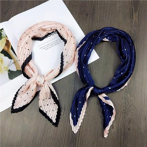 70*70CM Women Girls Print Fashion Fold Square Hair Scarf Bandanas Hairband Headband Hairscarf Headscarf Turban Shawl Wrap