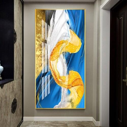 Abstract Dancing ribbon Wall Poster Modern Style Crystal Porcelain Painting Diamond inlay Painting Art Aisle Living room Decor
