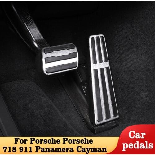 Car pedal Accelerator Fuel Pedal Brake Foot Rest Pedals Cover For Porsche Porsche 718 911 Panamera Cayman Accessories