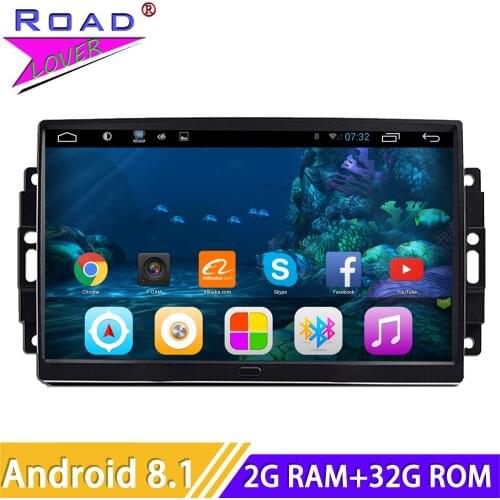 2 Din Android 8.1 Car Media Player GPS Navigation For Jeep Grand Cherokee Patriot Dodge Charger Chrysler 300C Car Stereo Player