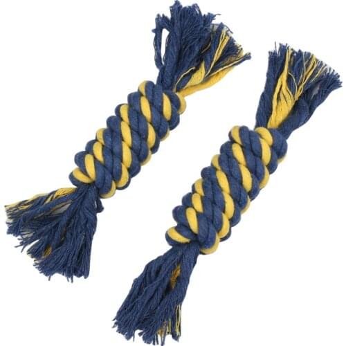 Pet Dogs Cotton Rope Chew Toys Puppy Small Cats Anti Biting Interactive Training Knot Dogs Molar Cleaning Teeth Accessories