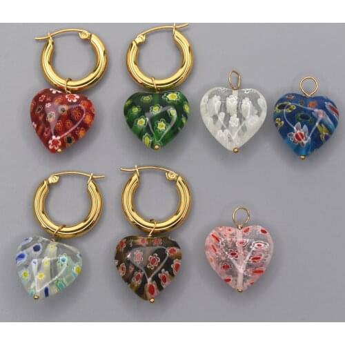 KBJW Vintage Unique Drop Earring Coloured Glaze Flower Design Multi-Color Party Jewelry for Women 2021 New Arrival Accessories