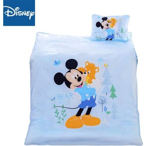 3D Disney Mickey Mouse Bedding set for Boys Baby 47"X59"inch Crib Size Quilt Duvet Covers Cotton Bedspreads Kids Comforters
