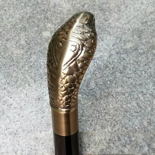 Copper imported wooden crutch stick old gentleman - practical gift film props Scepter