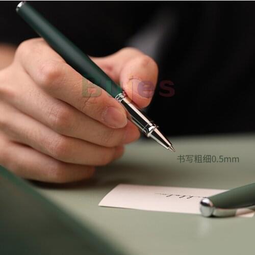 Ipluso Metal Signature Pen,Business Pearl Pen,0.5mm Black Refill,School Gel Pens,Color Matching Design, Marble Pattern Gift Box