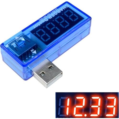 Mini Digital USB Voltmeter Ammeter Power Current Voltage Meter Tester Portable Volt Amp Charger USB Doctor Detector LED Display