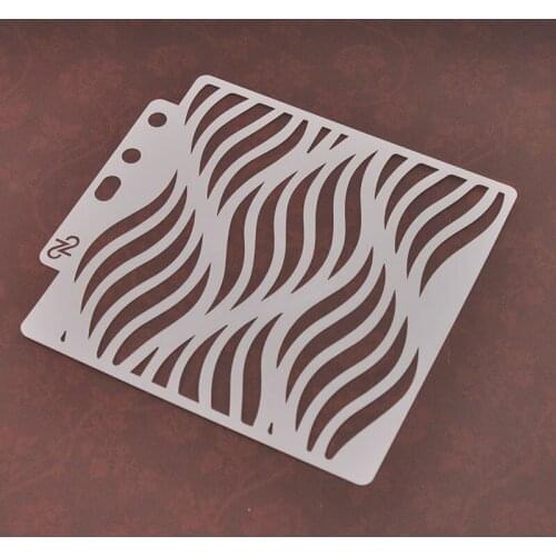 Many Line Wave Sticker Painting Stencils for Diy Scrapbooking Stamps Home Decor Paper Card Template Decoration Album Crafts Art