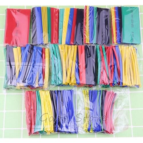 410pcs 2:1 multi-color Heat Shrink Tubing Polyolefin Wire Wrap Sleeve Car Electrical Cable Tube Assortment Wrap Heat Shrink Tube