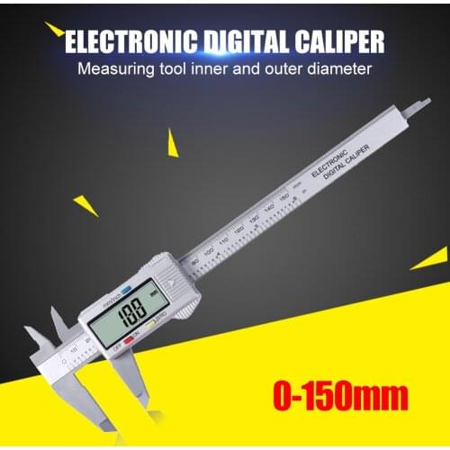 Multi-functional 0-150mm Classic Texture LCD Digital Depth Practical Ruler Electronic Vernier Calipers Gauge Micrometer