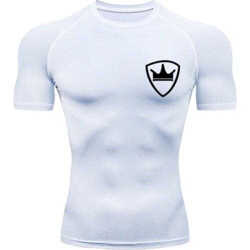 Mens Running T-Shirts Quick Dry Short Sleeve Tops Compression Sport Sweatshirt Gym Fitness Jogging Basketball Soccer Jersey Men