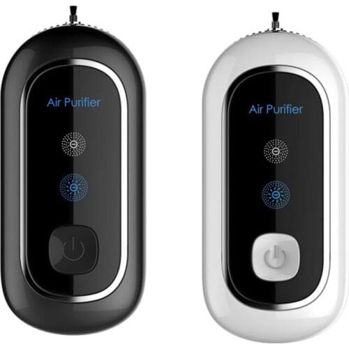 Necklace Personal Neck Air Purifier,USB Portable Clip-on Wearable Car Home Negative Ion Generator for Kids Adults 100 x 47 x 30m