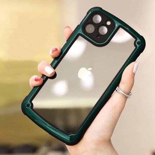Candy Colors Silicone Case For iPhone 12 12Mini 11 Pro MAX XSMAX XR X XS SE2020 7 8 Plus Soft Transparent Protective Cover Coque