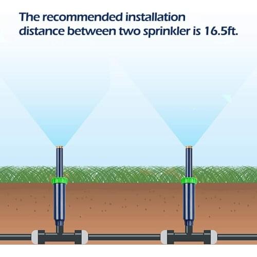 2pcs Pop-Up Garden Sprinklers with Brass Nozzle Professional 360° Pattern In-Ground Nozzle Sprinkler Head for Grass Irrigation