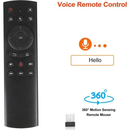 G20S Smart Voice Remote Control For Android TV Box G20S For Gyro IR Learning 2.4G RF Mini Wireless Fly Air Mouse Keyboard