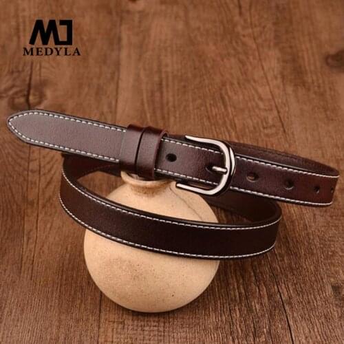 MEDYLA New Casual Dresses Belts for women Shorts Skirts Casual Pants Womens Leather Belts 2.3cm