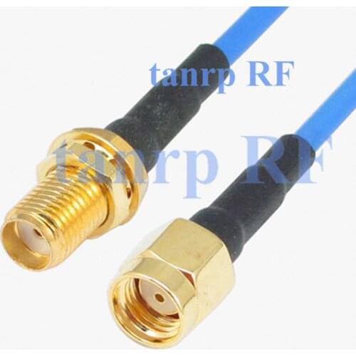 15CM coaxial Sexi Flexible blue jumper extension cable RG405 6in SMA female jack to RP-SMA male RF 3G 4G router WIFI