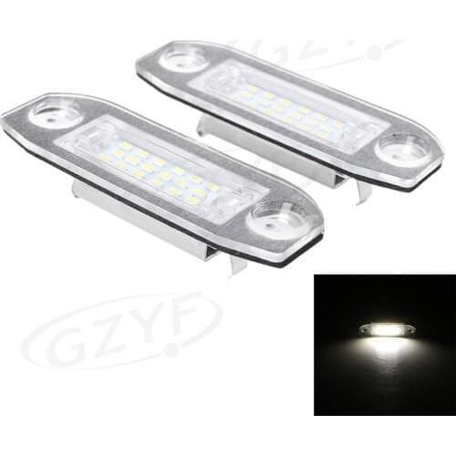 2PCS 6500K Car SMD LED Number License Plate Light Lamp ICE White For Volvo S80 CX60 CX70 CX90 C30 S40 V50 S60 V70