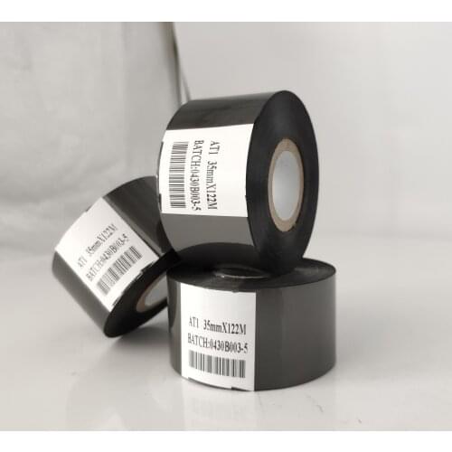 35x122m printing date machine Black color hot coding ribbon