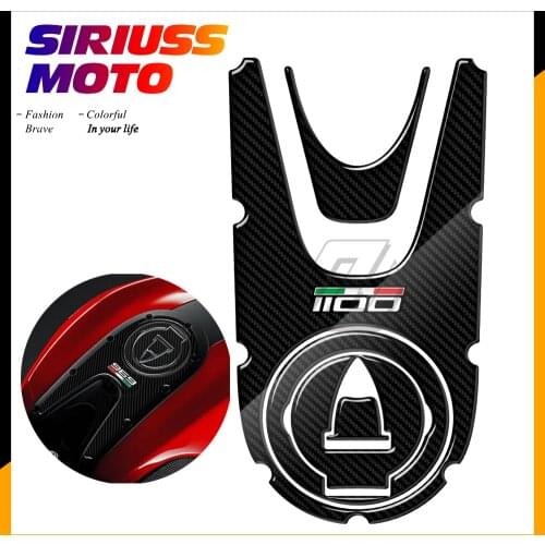 3D Carbon-look Motorcycle Gas Cap Sticker Tank Pad Protector Case for Ducati Monster 1100 Evo 2008-2014