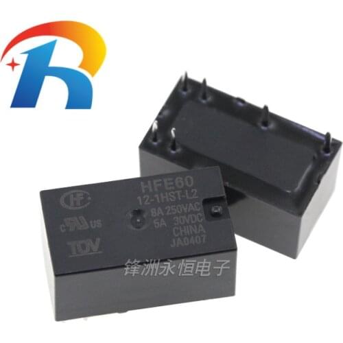5PCS HF magnetic latching relay HFE60-5-1HST-L2 5VDC HFE60-12-1HST-L2 12VDC HFE60-24-1HST-L2 24VDC 6PIN 8A instead of DSP1A-L2