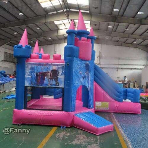 Free air shipp to door,6*4m commercial rental kids princess inflatable jumping bouncy castle,inflatable bouncer slide combo