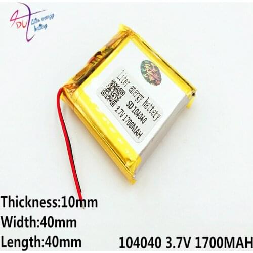 Yi Best Battery Brand Free Shipping 3.7v,1700mah[104040] Plib;polymer Lithium Ion / Li-ion For Tablet Pc,power Bank,mp4,cel