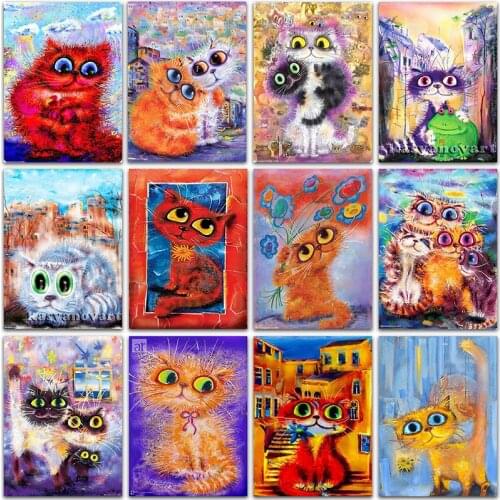 5D DIY Diamond Painting animal cat Full Square&Round Diamond embroidery Cross stitch Diamond mosaic Diamand paint home decor art