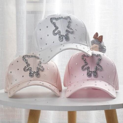 Fashion Hat Caps Bling Bling Sunshading Men and Womens Baseball Cap Animal Rhinestone Hat Denim and Cotton Snapback Cap