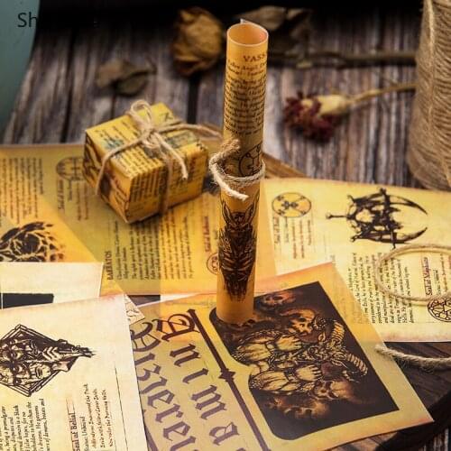 Chzimade 8Pcs Vintage Book Page Vellum Paper Sticker For Diy Journal Planner Craft Paper Scrapbooking Decorative Paper Making