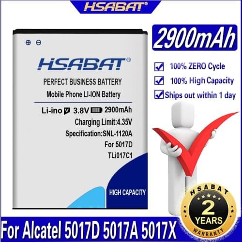 HSABAT 2900mAh TLi017C1 For Alcatel OneTouch PIXI 3 4.5" 5019D Battery 5017D 5017A 5017X 5017 5027B Battery