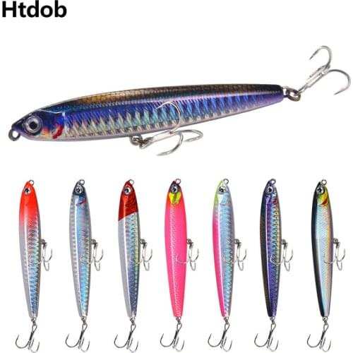 Htdob 7pcs Pencil Sinking Fishing Lure 18g Bass Fishing Tackle Fishing Accessories Saltwater Lures Fish Bait Trolling Lure