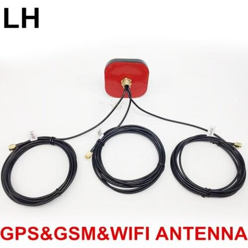GSM gps wifi combo in onepieces GPS LTE 2.4g thread aerial 1.5m cable SMA malemushroom antenna