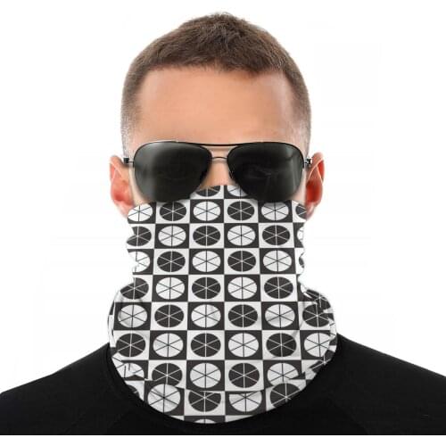 Cross Circles Squares Magic Scarf Neck Face Mask Unisex Halloween Tube Mask Seamless Bandanas Protective Headband Biking Hiking