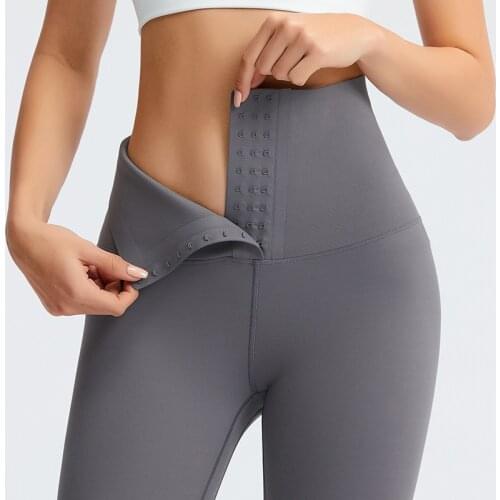 Leggings Workout Tights Yoga Pants High Wist Leggings Sports Women Fitness Gym Clothing Push Up Sport Running Invisible Button