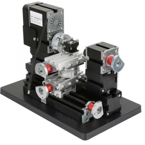 60W CNC Mini Metal Rotating Lathe Machine 12000RPM Motor for DIY Wood Metal Glass Plastic Grinding Drilling Machining 100-240V