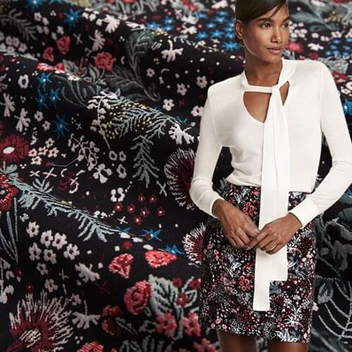 European style fashion flower jacquard Brocade Fabric yarn dyed embroidery fabric for women coat,dress patchwork DIY