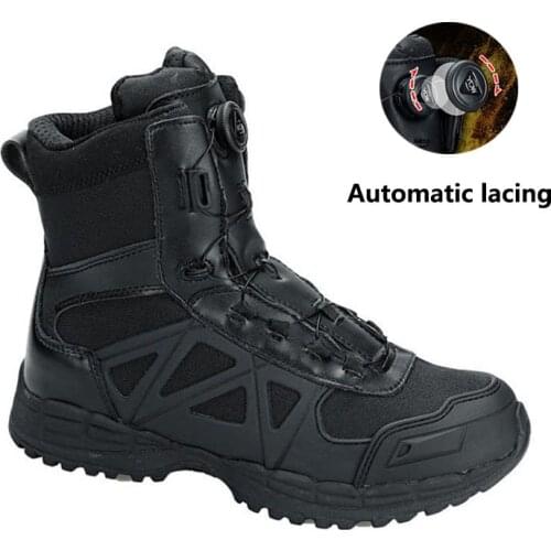 Men Outdoor Military Tactical Desert Boots Quick Wear Off Breathable Mesh Anti-Piercing Boot Climbing Training Combat Army Shoes