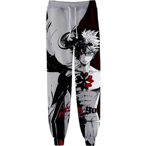 2020 Unisex Japan Anime Black Clover Sweat Pants 3D Joggers Pants Casual Trousers Men/Women Hip Hop Sweatpants Pantalon Homme