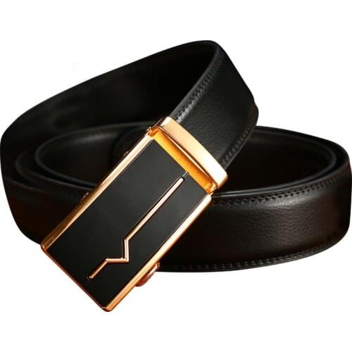 Anxianni 100% cow genuine leather belts for men high quality alloy automatic buckle belt original luxury brand male strap