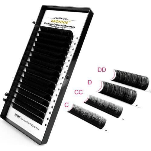 Abonnie Eyelash Extension Supplies Premium Lash Extensions Cashmere Tray Individual Lashes Fast Shipping