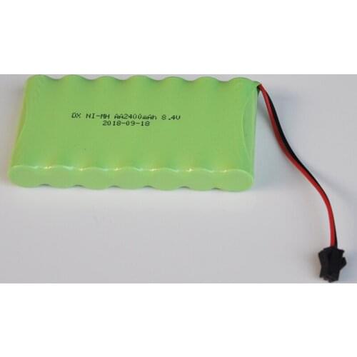 1-2PCS Ni-Mh 8.4V AA rechargeable battery pack 2400mah AA cell for RC Car helicopter toys led light cordless phone SM plug
