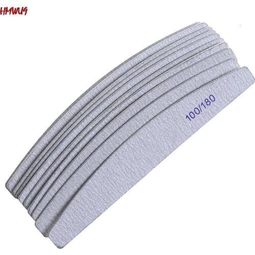 10pcs/Hot Sale Wooden Nail Files Professional Nail Buffer 100/180 Wood Nail File Gel Polishing Wood Sanding Nail Nail Supplies