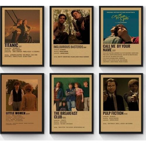 Classic Movie Retro Posters Film Details Sticker Home Decoration Vintage Kraft Paper Poster Wall Art Painting Bar Cafe Decor