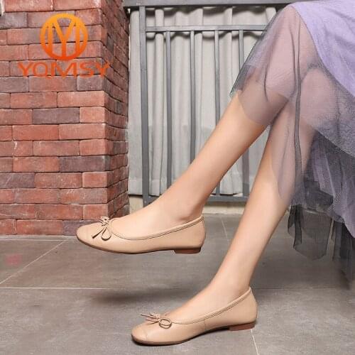 YQMSY Casual Womens Shoes Office Career Commute Butterfly-knot Spring/Autumn Flat Shoes Round Toe Slip-On Ballet Flats AS127