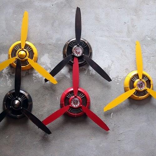 Retro Industrial Wind Ornament Aircraft Propeller Wrought Iron Wall Decoration Wall Hanging Bar Net Coffee Pendant Decoration