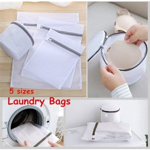 Mesh Laundry Bags Travel Clothes Storage Net Zip Bag Wash Bra Stocking Underwear