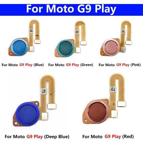 20Pcs/Lot，New Fingerprint Sensor Scanner Touch ID Home Button Flex Cable For Moto G9 Play One Hyper G Power E7 Plus E7 Power