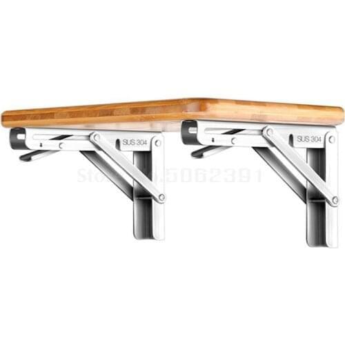 304 Stainless Steel Foldable Triangle Bracket Support Bracket For Table Wall Mounting Bracket